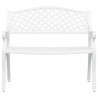 Banco de jardim 102 cm alumínio fundido branco 3