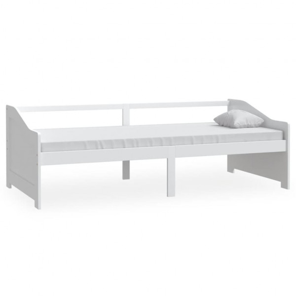 Sofá-cama de 3 lugares 90x200 cm madeira de pinho maciça branco M 2