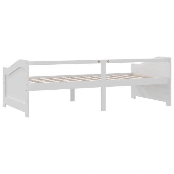Sofá-cama de 3 lugares 90x200 cm madeira de pinho maciça branco M 5