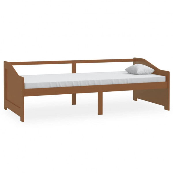 Sofá cama 3 plazas madera maciza de pino marrón miel 90x200 cm M 2