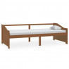 Sofá-cama de 3 lugares 90x200 cm pinho maciço castanho mel 2