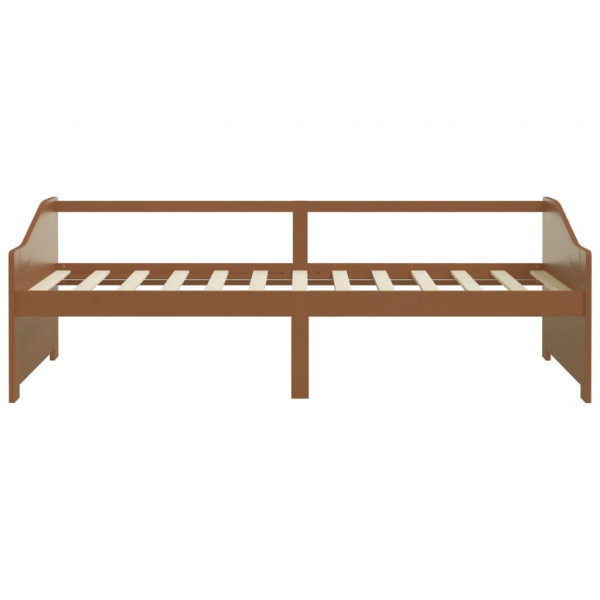 Sofá-cama de 3 lugares 90x200 cm pinho maciço castanho mel M 4