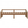 Sofá cama 3 plazas madera maciza de pino marrón miel 90x200 cm 4