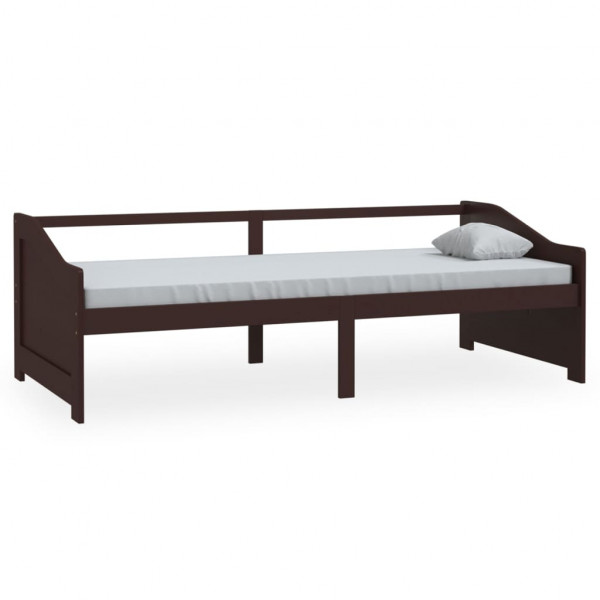 Sofá-cama de 3 lugares 90x200 cm pinho maciço castanho-escuro M 2