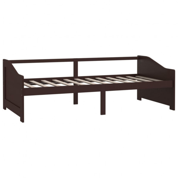 Sofá-cama de 3 lugares 90x200 cm pinho maciço castanho-escuro M 3