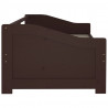 Sofá-cama de 3 lugares 90x200 cm pinho maciço castanho-escuro 5