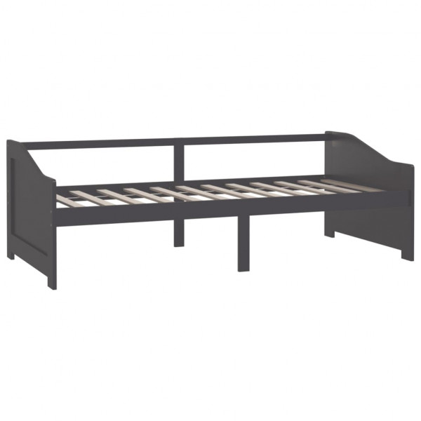 Sofá cama 3 plazas madera maciza pino gris oscuro 90x200 cm M 3