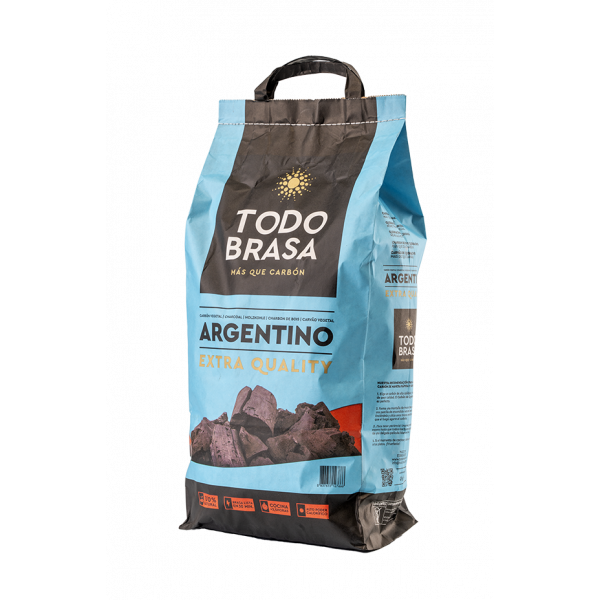Carbón argentino Todobrasa. Bolsa de 3 KG. Pack 6 UDS. D