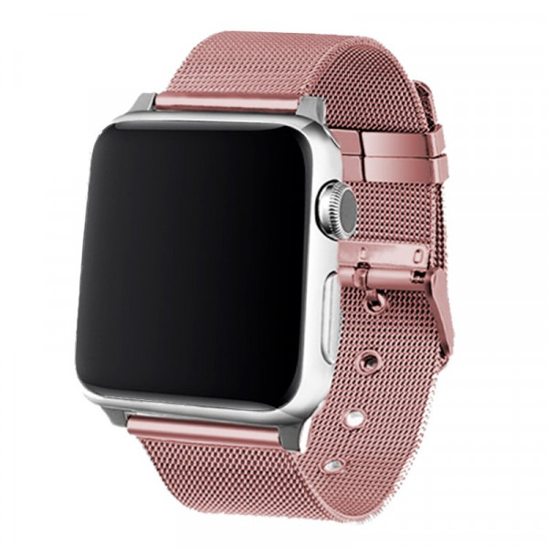 Correa COOL para Apple Watch Series 1 / 2 / 3 / 4 / 5 / 6 / 7 / 8 / 9 / SE (42 / 44 / 45 mm) Metal Rosa D