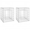Postes/cestos gabião 2 pcs 50x50x60 cm ferro 2
