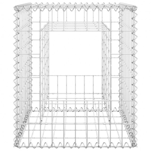 Postes/cestos gabião 2 pcs 50x50x60 cm ferro M 4