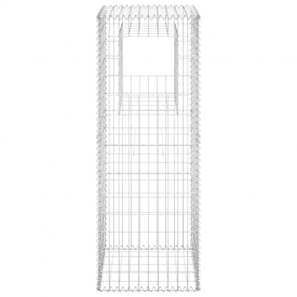 Postes/cestos gabião 2 pcs 50x50x140 cm ferro M 4