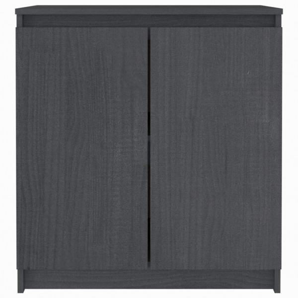 Armario auxiliar madera maciza de mango gris 60x36x65 cm M 3