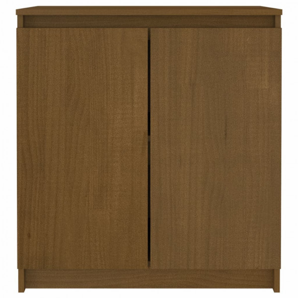 Armario auxiliar madera maciza de mango marrón miel 60x36x65 cm M 3