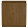 Armario auxiliar madera maciza de mango marrón miel 60x36x65 cm 3