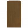 Armario auxiliar madera maciza de mango marrón miel 60x36x65 cm 4