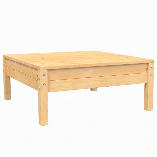 3 pcs conj. lounge jardim c/ almofadões cinzentos pinho maciço M 4