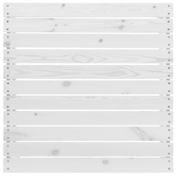 Juego de muebles de jardín 3 pzas y cojines blanco madera pino M 5