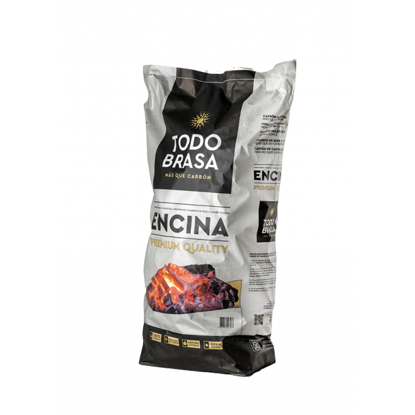 Carbón de encina Todobrasa. Saco de 15 KG. Minipalet 14 UDS. D