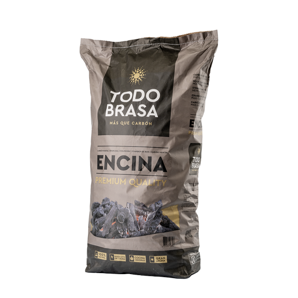 Carbón de encina Todobrasa. Saco de 12KG. Pack 2 UDS. D