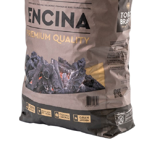 Carvão de encina Todobrasa. Saco de 12KG. Pack 2 UDS. M 3