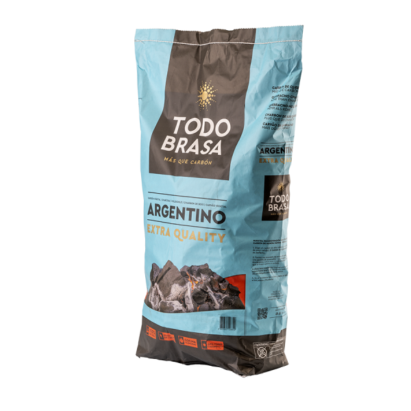 Carbón argentino Todobrasa. Saco de 10 KG. Pack 2 UDS. D