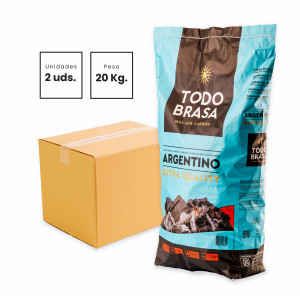 Carvu00e3o argentino Todobrasa. Saco de 10 KG. Pack 2 UDS. H