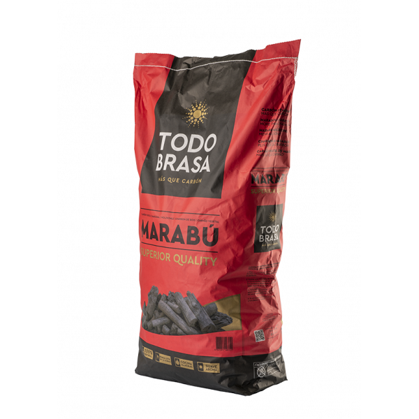 Carbón de Marabú Todobrasa.  Saco de 10 KG. Pack 2 UDS. D