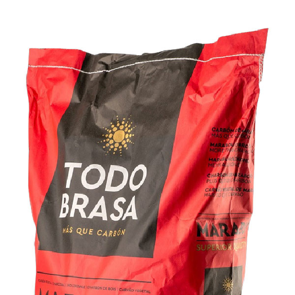 Carvão de Marabú Todobrasa. Saco de 10 kg. Pack 2 UDS. M 2