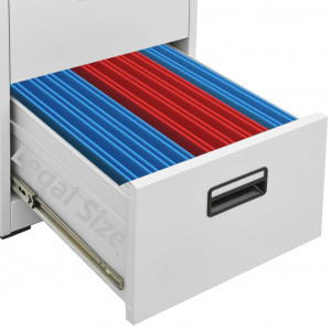 Armario archivador de acero gris claro 46x62x133 cm H