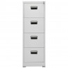 Armario archivador de acero gris claro 46x62x133 cm 4