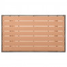 Mesa de jardim 120x70x66 cm vime PE cinzento 3