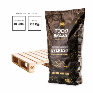Carvão Everest Todobrassa. Saco de 12 kg. Minipaleta 18 UDS. H