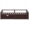 Sofá-cama 3 lugares c/ gavetas 90x200 cm pinho castanho-escuro 5