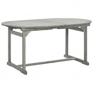 Mesa de jantar p/ jardim (160-240)x100x75 cm acácia maciça H