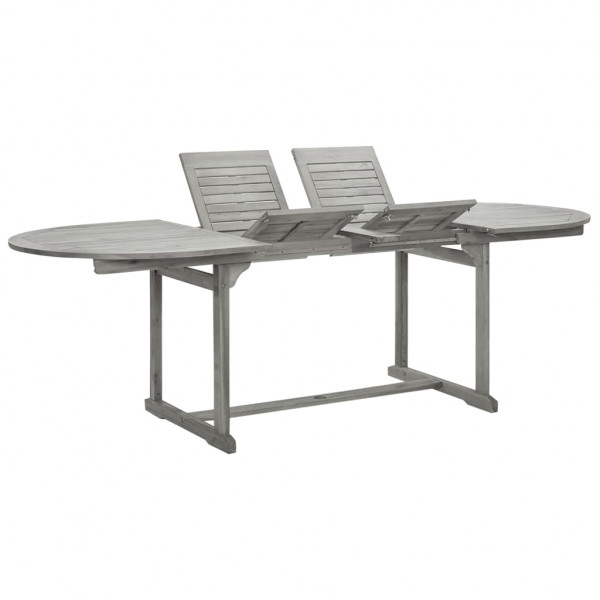 Mesa de jantar p/ jardim (160-240)x100x75 cm acácia maciça M 3