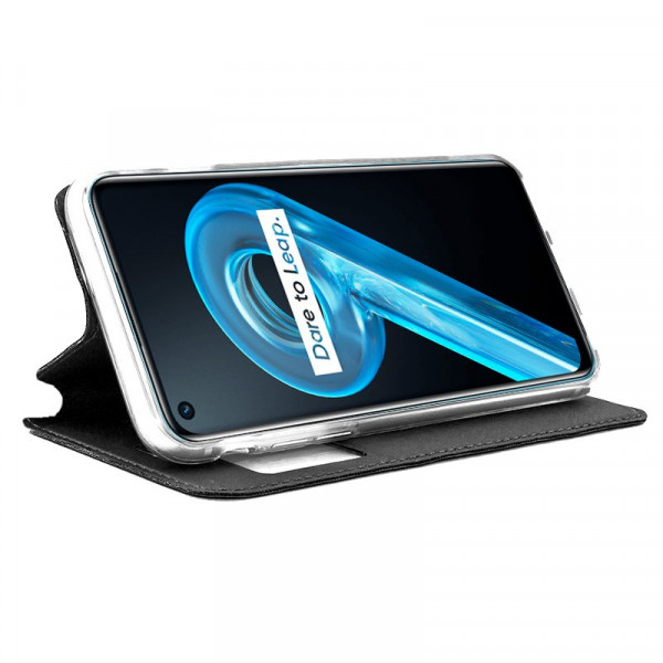 Fundação COOL Capa de Flip para Realme 9i / Oppo A76 / A96 Black Lise M 2