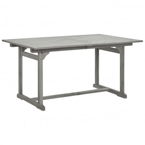 Mesa de jantar p/ jardim (150-200)x100x75 cm acácia maciça H