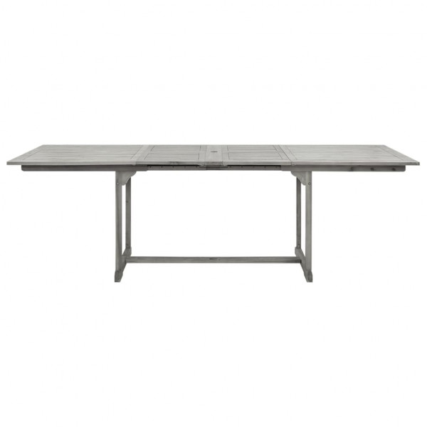 Mesa de jantar p/ jardim (160-240)x100x75 cm acácia maciça M 5