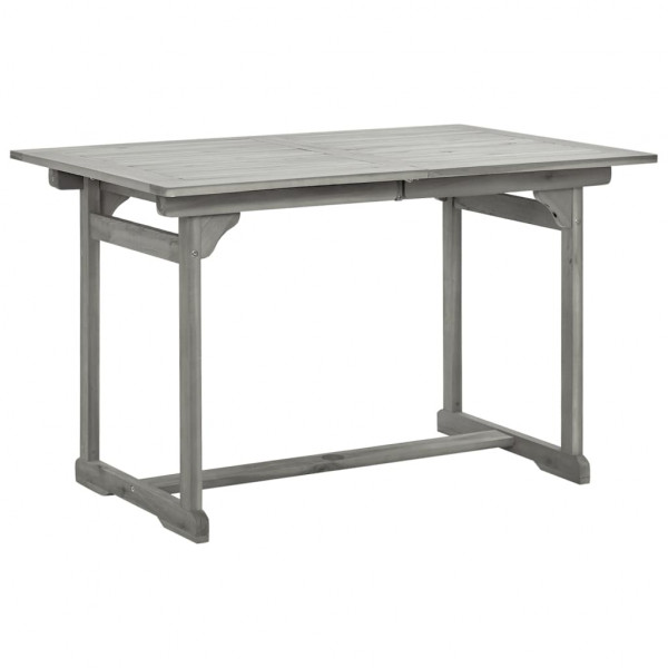 Mesa de jantar p/ jardim (120-170)x80x75 cm acácia maciça M 2