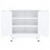 Aparador de arrumação industrial 90x40x100 cm aço branco 4