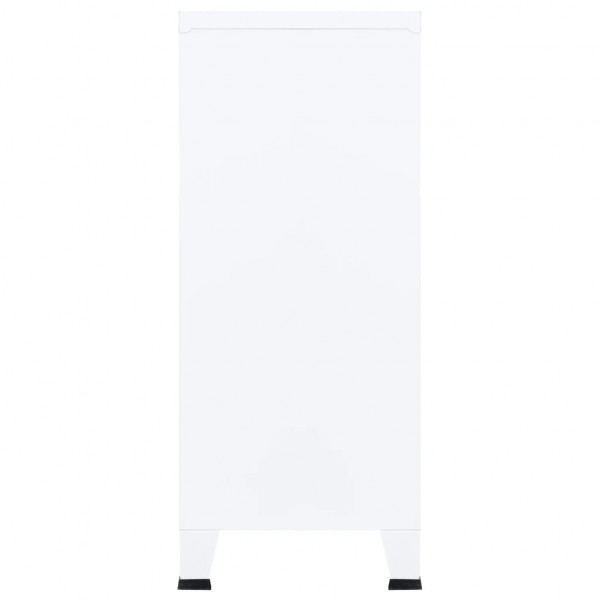 Baúl de almacenaje industrial acero blanco 90x40x100 cm M 5