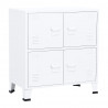 Aparador de arrumação industrial 75x40x80 cm aço branco 2