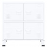 Aparador de arrumação industrial 75x40x80 cm aço branco 3