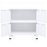 Aparador de arrumação industrial 75x40x80 cm aço branco 4