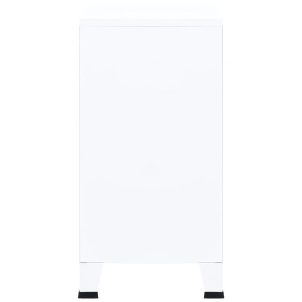 Baúl de almacenaje industrial acero blanco 75x40x80 cm M 5