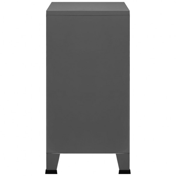 Aparador de arrumação industrial 75x40x80 cm aço antracite M 5