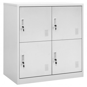 Cacifos 2 pcs 90x45x92.5 cm aço cinzento-claro H