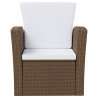 Set muebles de jardín 16 pzas y cojines ratán sintético marrón 4