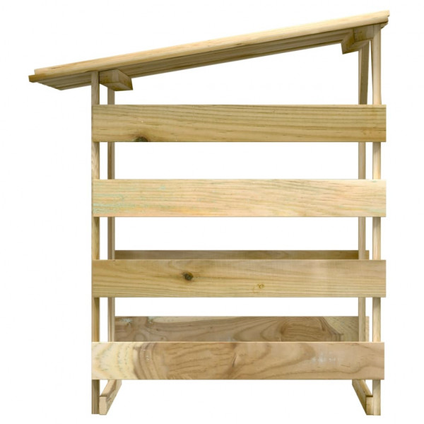 Pérgolas con techo 4 uds madera pino impregnada 100x90x100 cm M 5